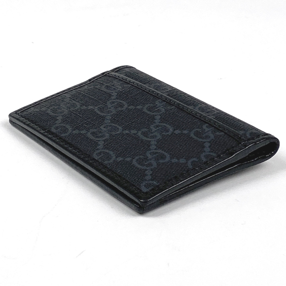 Gucci GG Pattern Card Case Commuter Pass Coated Canvas Black - Picture 2 of 6
